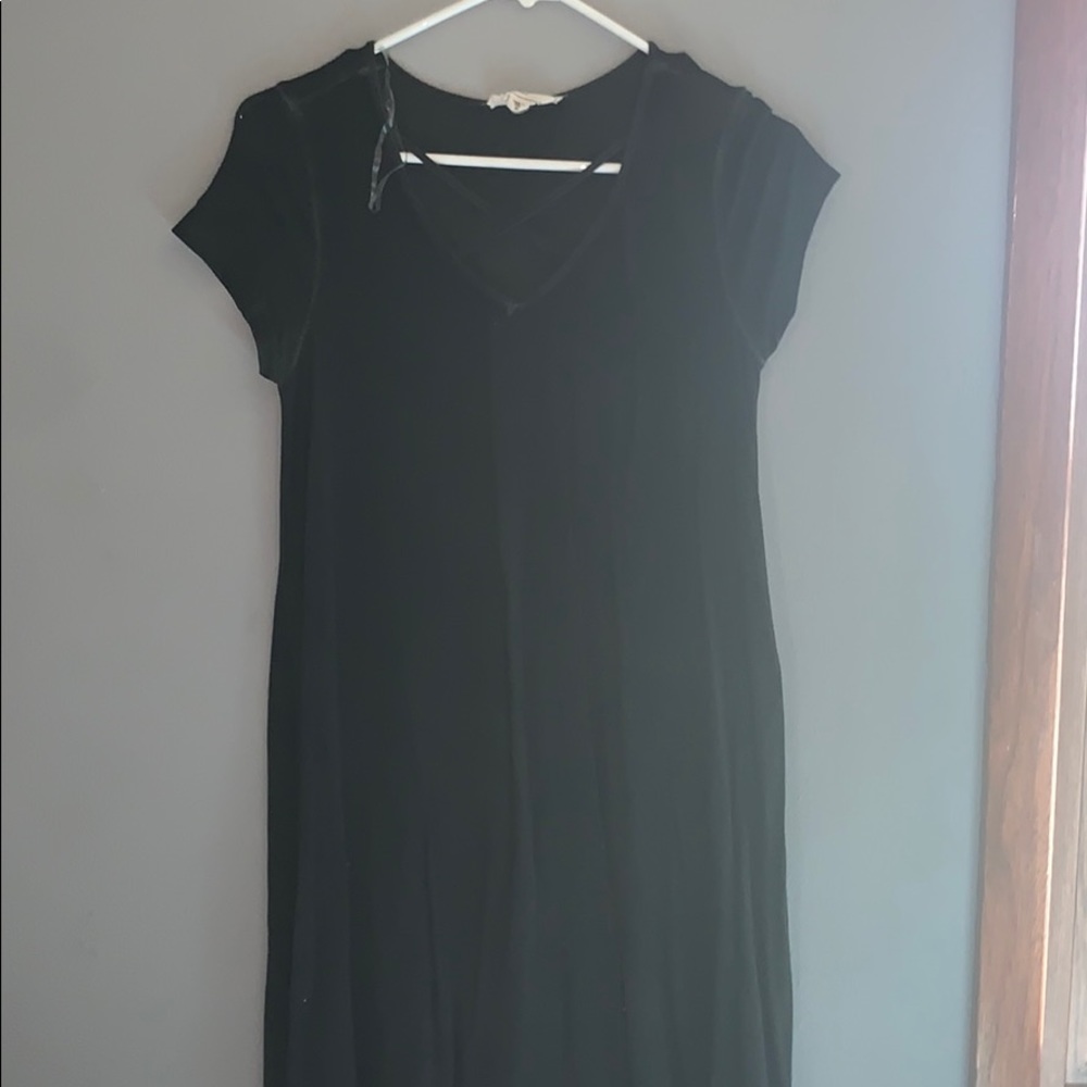 Black Short Sleeve T-Shirt Dress